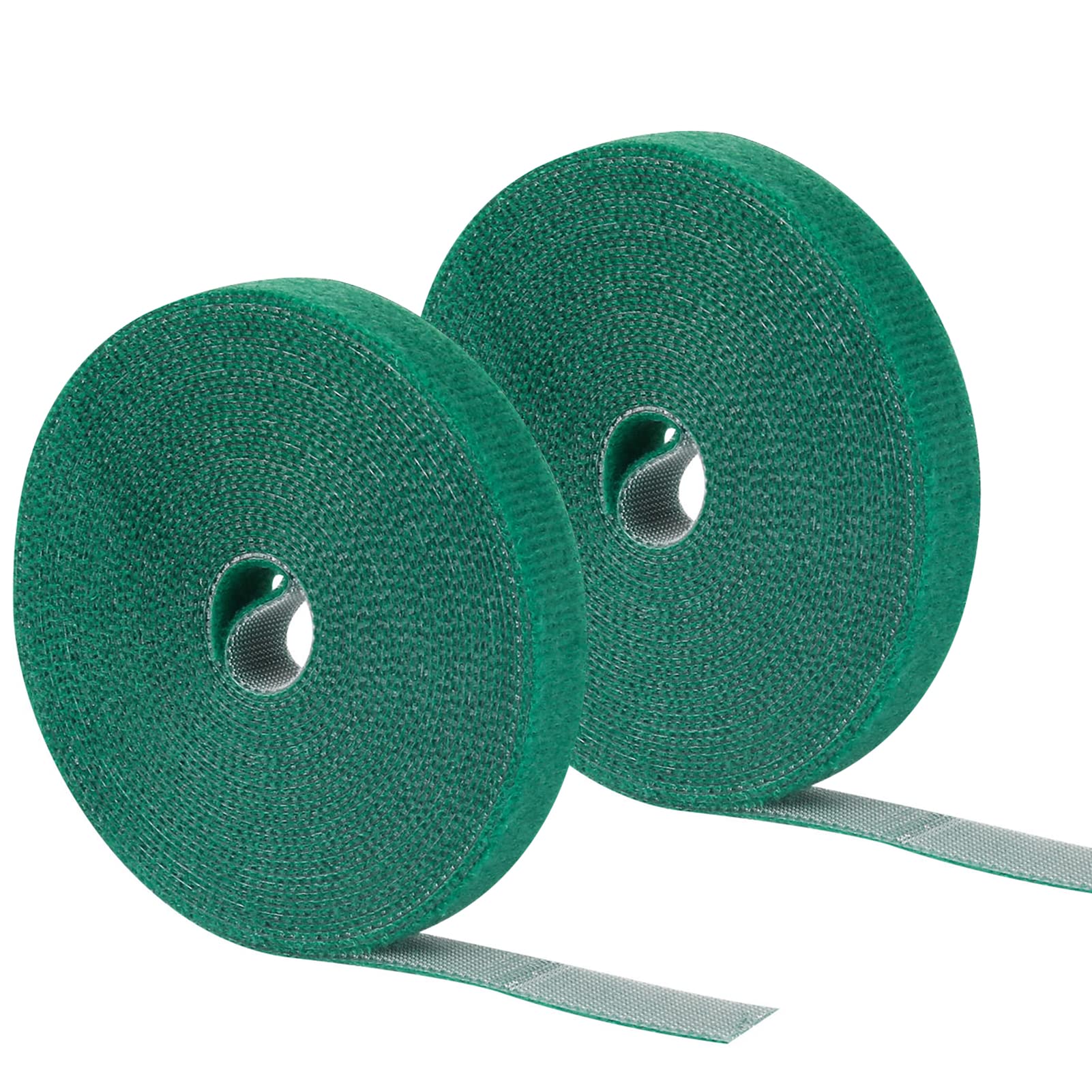 Dacitiery Plant Ties 20M, 2 Rolls Tree Ties, Reusable and Adjustable Garden Tie Tape, Self Adhesive Hook and Loop Strap, Sticky Strips Quick Wrap Tape for Garden Shrub Plant Stake Supports