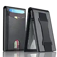 Wallet for Men, Mens Wallet with Magnetic Removable Credit Card Holder Pop Up Smart RFID Blocking Slim Leather Cash Slots ID Windows Minimalist Wallet