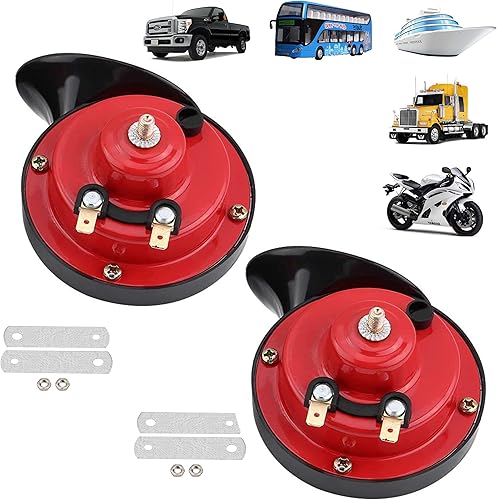 Yungeln Bocinas de tren para camiones de 300 DB bocina eléctrica de caracol de aire fuerte kit de bocinas impermeables de 12 V súper ruidosas para