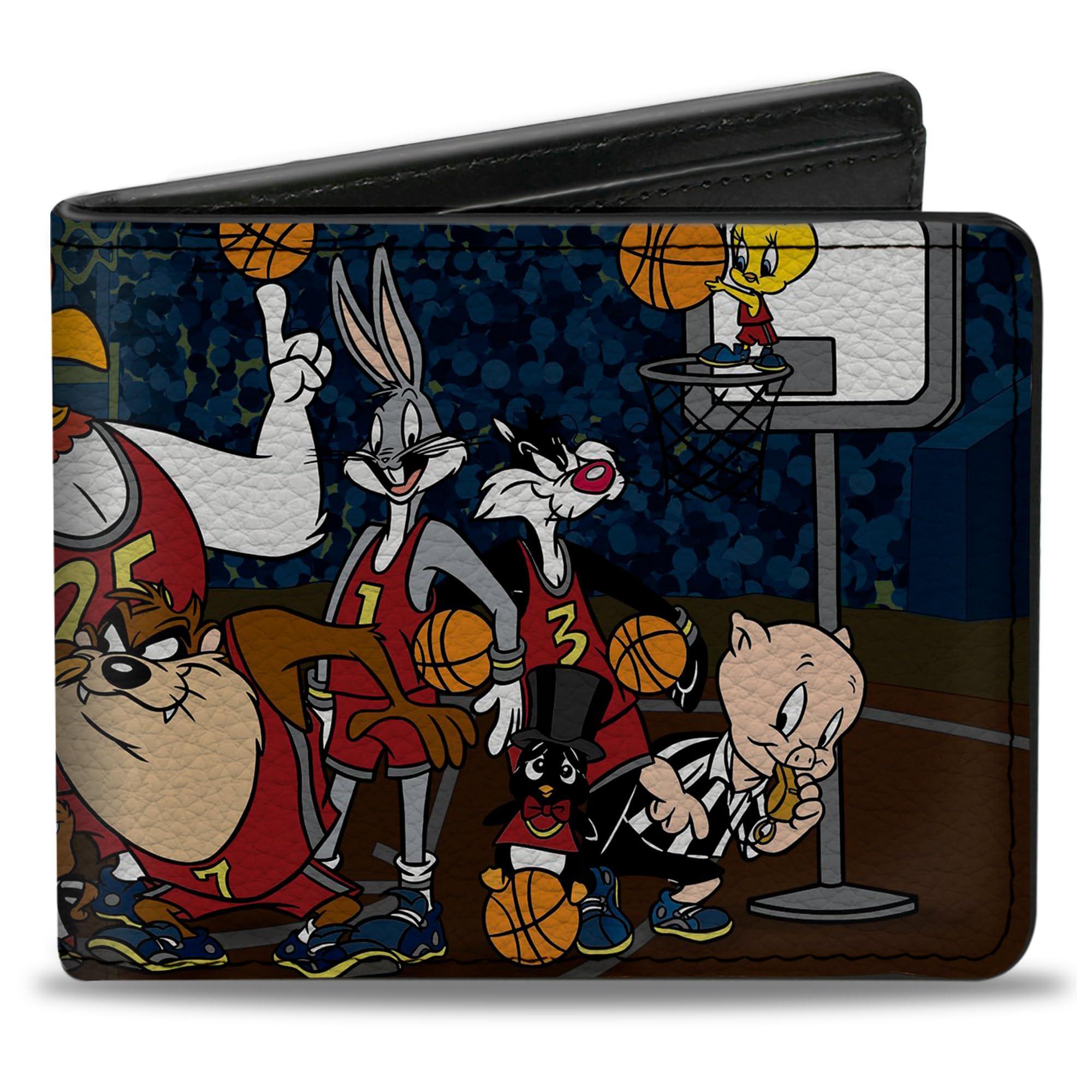 Buckle-Down Men's Buckle-down Pu Bifold - Looney Tunes , Multicolor, 4.0 x 3.5 US