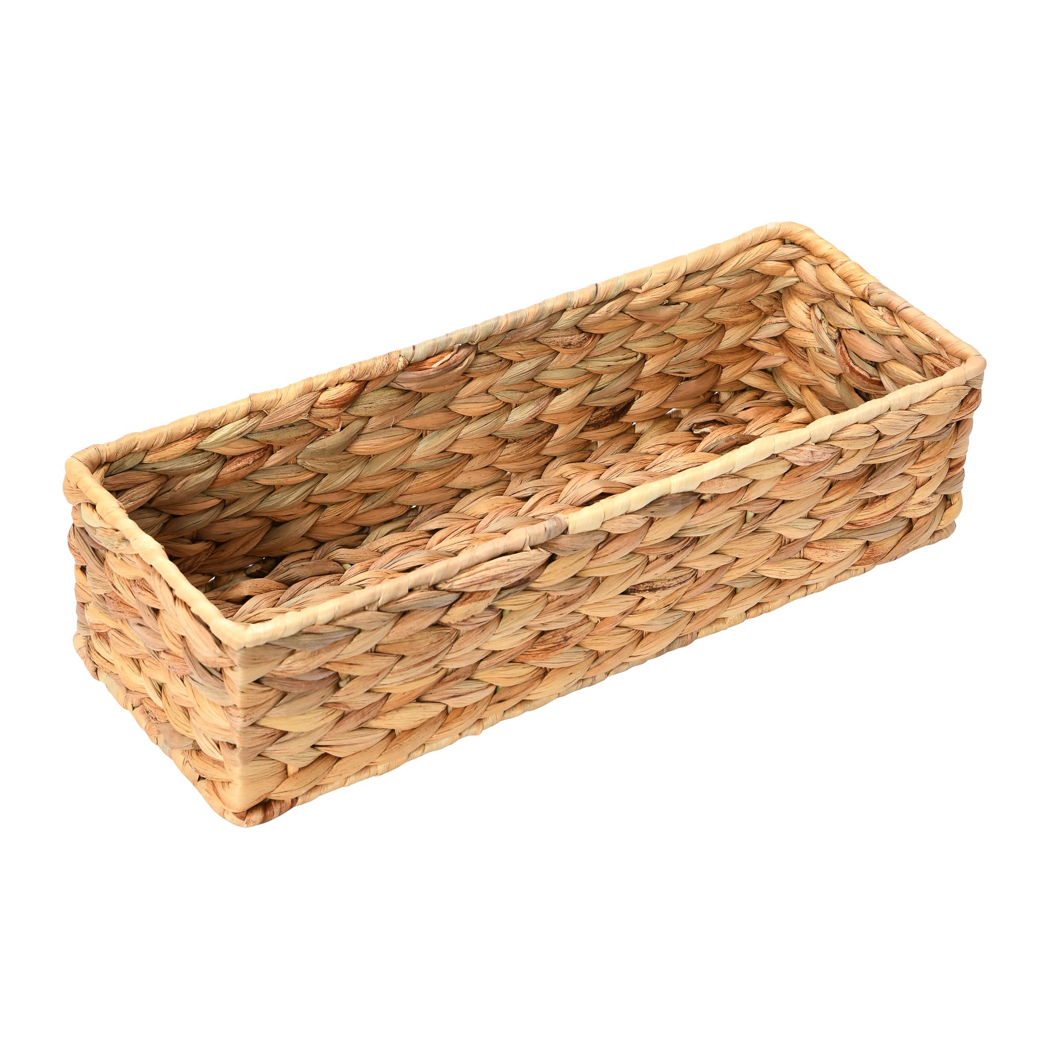 Household Essentials Aufbewahrungskorb aus Wasserhyazinthe, rechteckig, natur