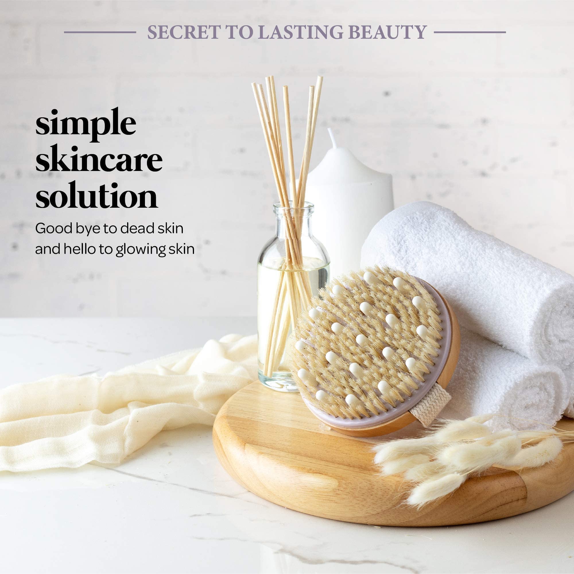 Buy MainBasics Dry Body Brush Exfoliating Body Scrubber Boar Bristles