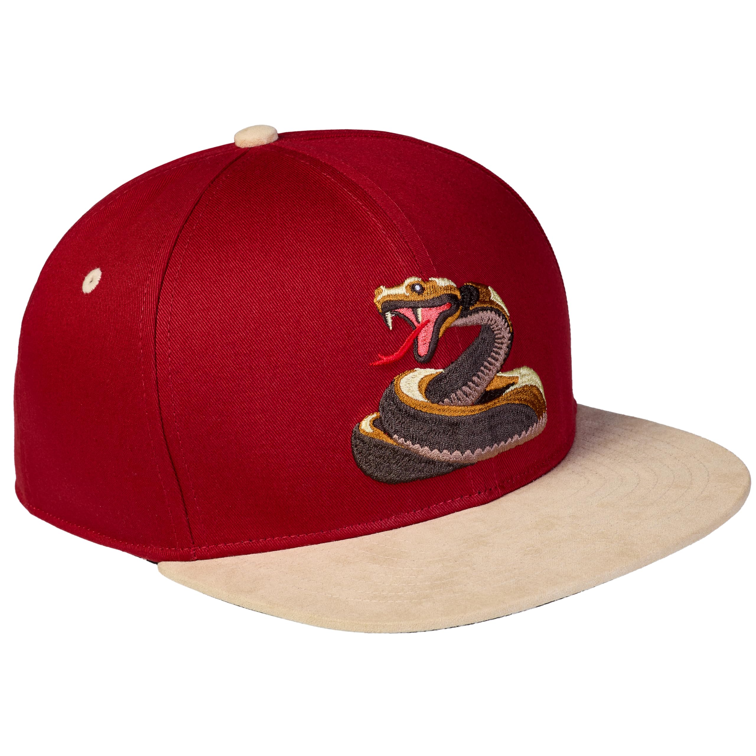 Cadency Gorra de béisbol para Hombre, Gorra de béisbol de Serpiente, Visera Recta, 100% algodón, Duradera, Mujer, Unisex, Color Rojo óxido, tamaño Ajustable
