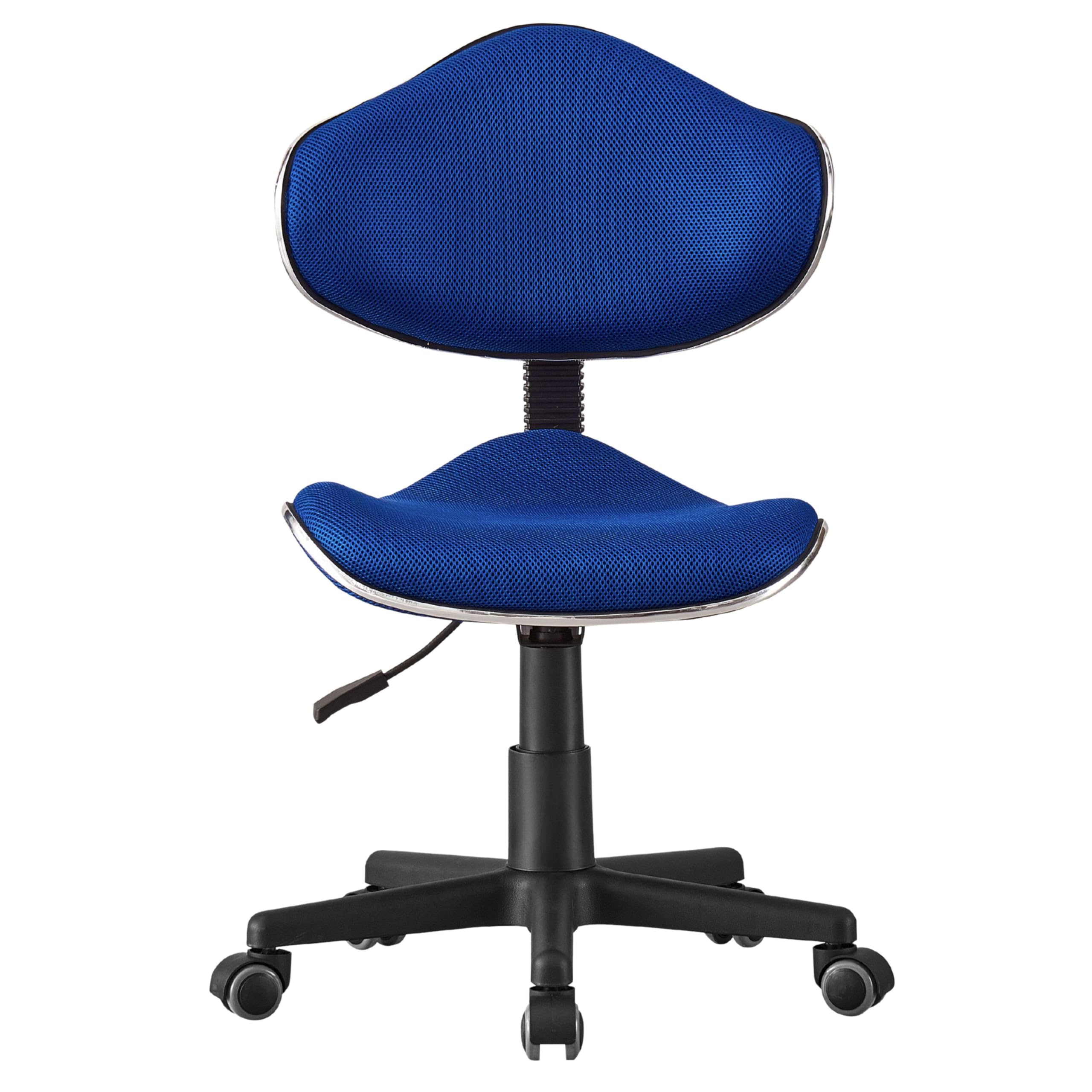 Miroytengo Silla de Escritorio para niños, Silla de Estudio Juvenil, Tejido Transpirable, Bambola Azul 53x82-94x53 cm