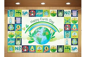 Happy Earth Day Photo Booth Backdrop for April 22 Parties