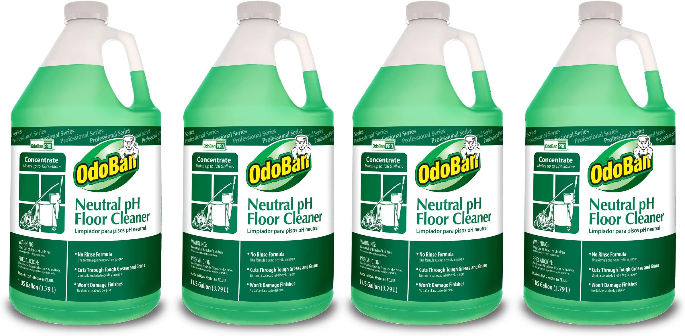 Professional Series Neutral pH No Rinse Floor Cleaner Concentrate, 4 Gallons