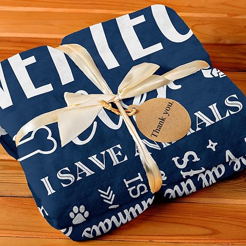 Miniatura 3 de Amonee-YL Vet Tech Regalos para mujeres y hombres, manta de regalo de la semana de veterinarios de 50 x 60 pulgadas, regalo veterinario, regalos de