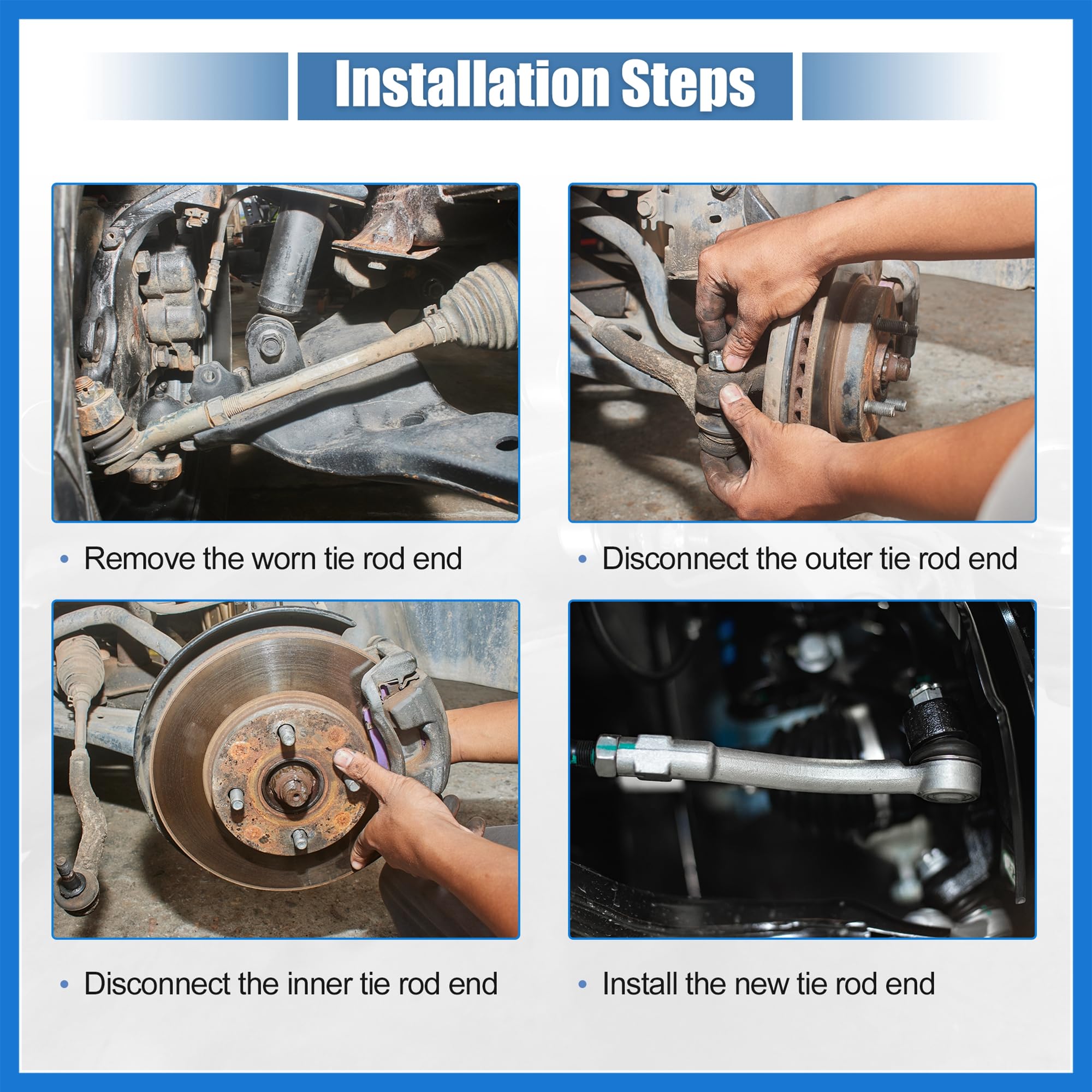 Amazon.com: VekAuto 6pcs Front Inner Outer Tie Rod End Links
