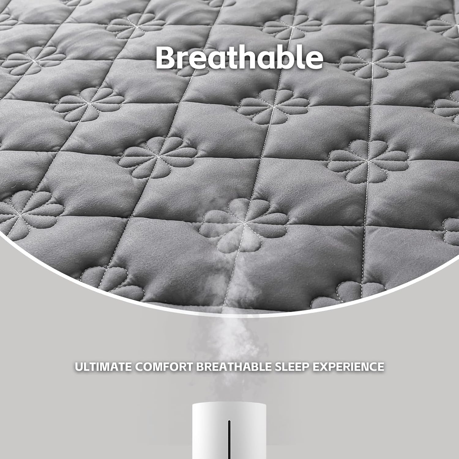 Mattress Protector – Ultra-Thin Breathable Bed Cover | Silent Dirt-Proof Bed Mattress Cover Washable for Home, Bedroom, Hotel(Dark Gray, Twin(39"x75"))