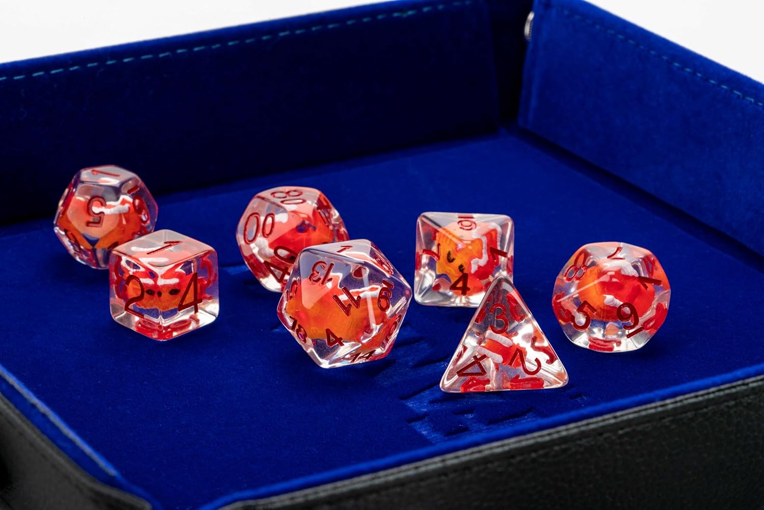 FanRoll Dragon StormTM Inclusion Resin Dice Set: Red Dragon
