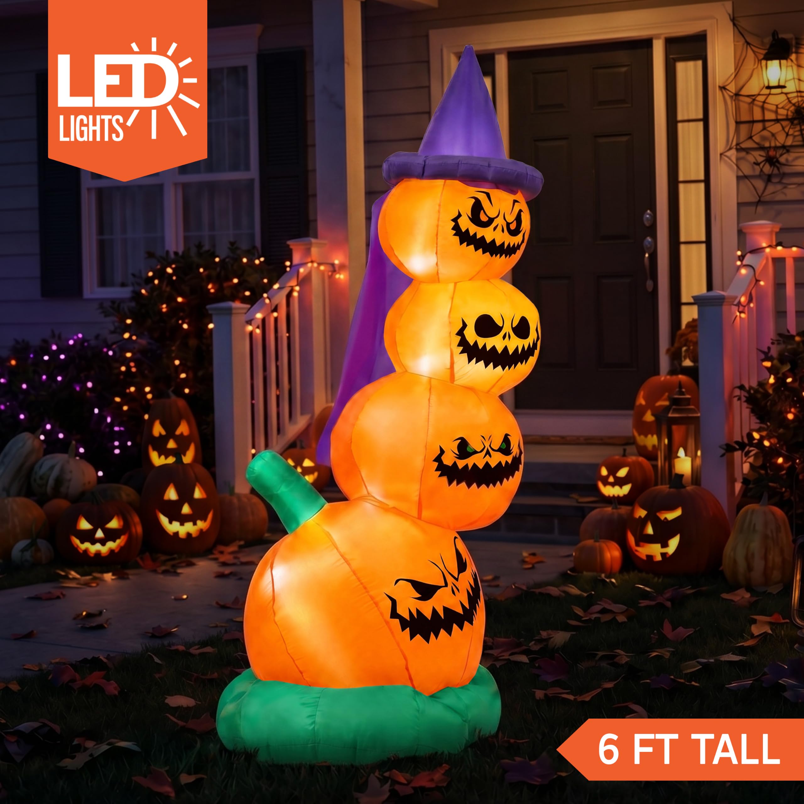 Joiedomi 6 FT Halloween Gonfiabili Zucche all'aperto