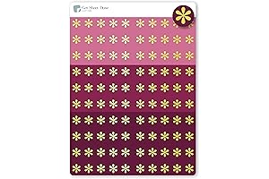 Asterisk Icon Foil Planner Stickers (1/3”) - Gold Foil