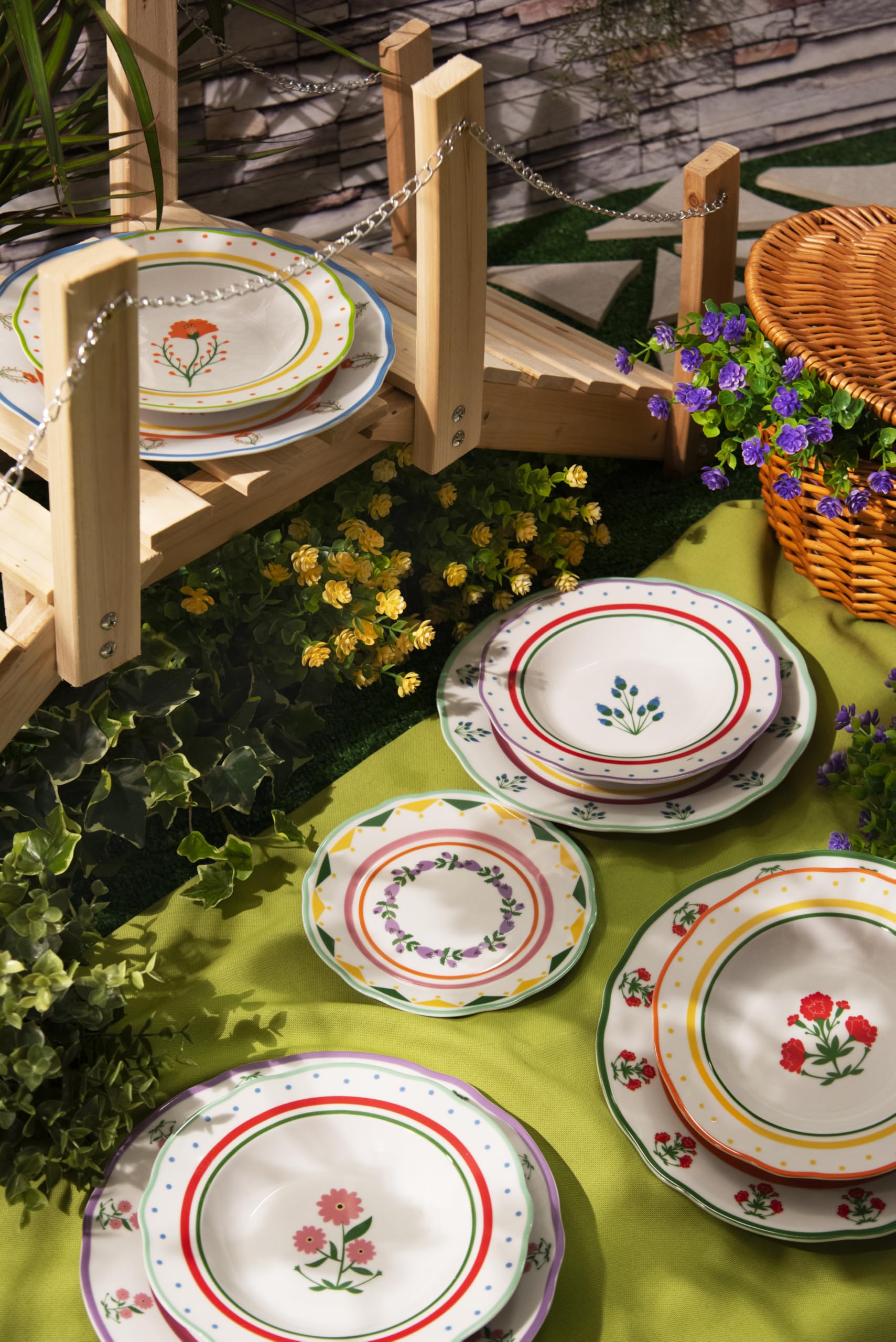 Excelsa Arles zestaw naczyń stołowych, 18-częściowy, porcelana, Multidecoro