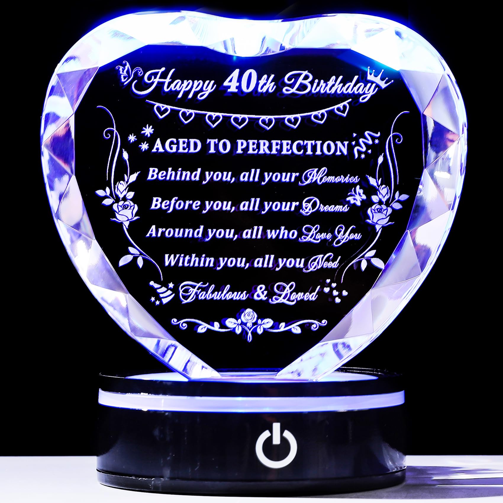 YWHL Laser Crystal Heart