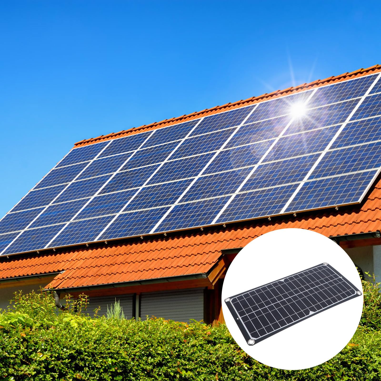 Pannello Solare Monocristallino 50w 18v Controller per Bici