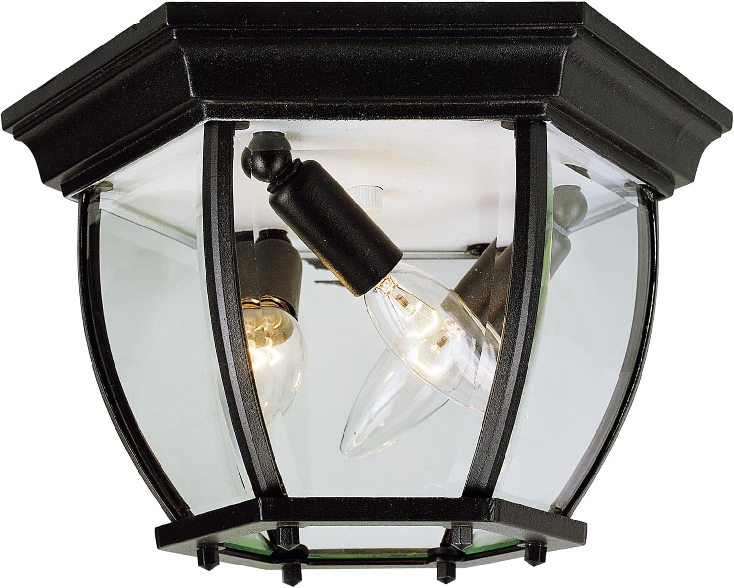 Traditional Classic Four Light Down Lighting Outdoor Flush Mount Ceiling Fixture