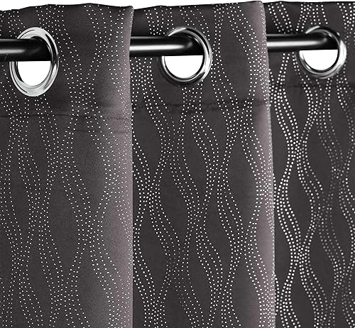 SUPERIOR Cortinas opacas, cortinas modernas y clásicas con bloqueo de luz, decoración de ventana para dormitorio, sala de estar, oscurecimiento