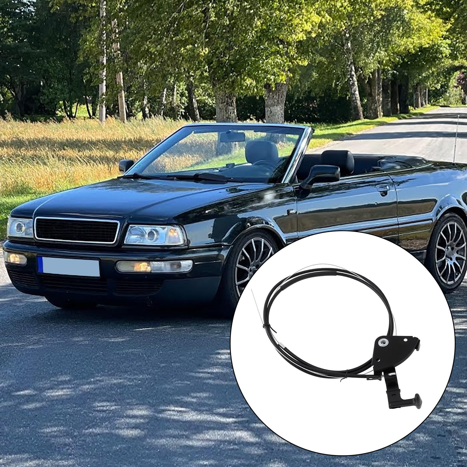 The Lord Of The Tools Haubenschlosskabel Ersatzteil 443823531A 893823531 Kompatibel Mit Audi 80 90 Coupé B3 B4 Cabriolet