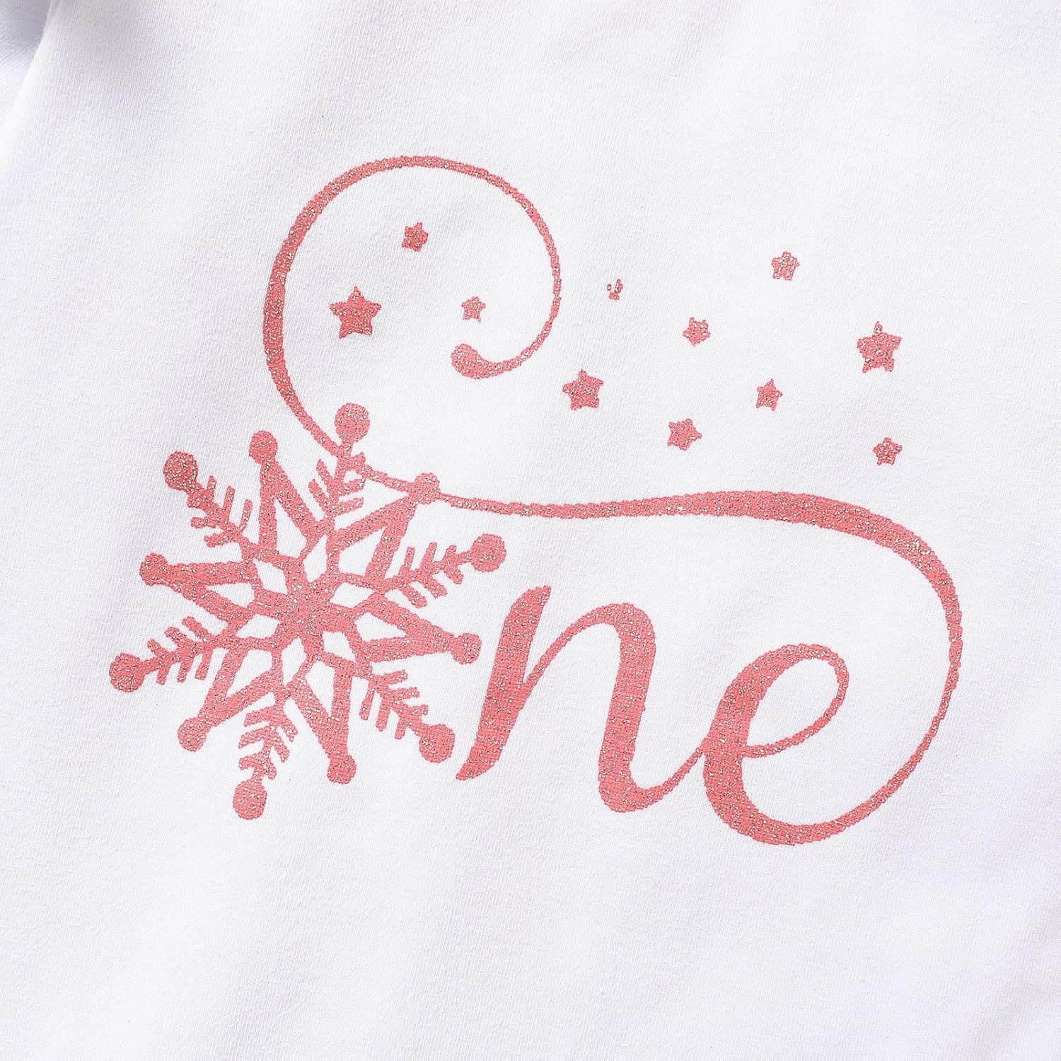 Viworld Baby Girl Birthday Clothes Snowflake First One Romper+Velvet Flared Pants-Hairband 3Pcs Cake Smash Outfits - Image 6