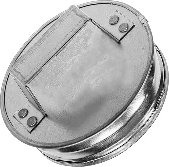 Vent Systems 4" Inch Galvanized Steel Tee Cap with Handle Heavy-Duty HVAC End Plug for Dryer Ducts, Exhaust Pipes, and Round Metal Vents Indoor and Outdoor Use Closure Fitting for HVAC Systems