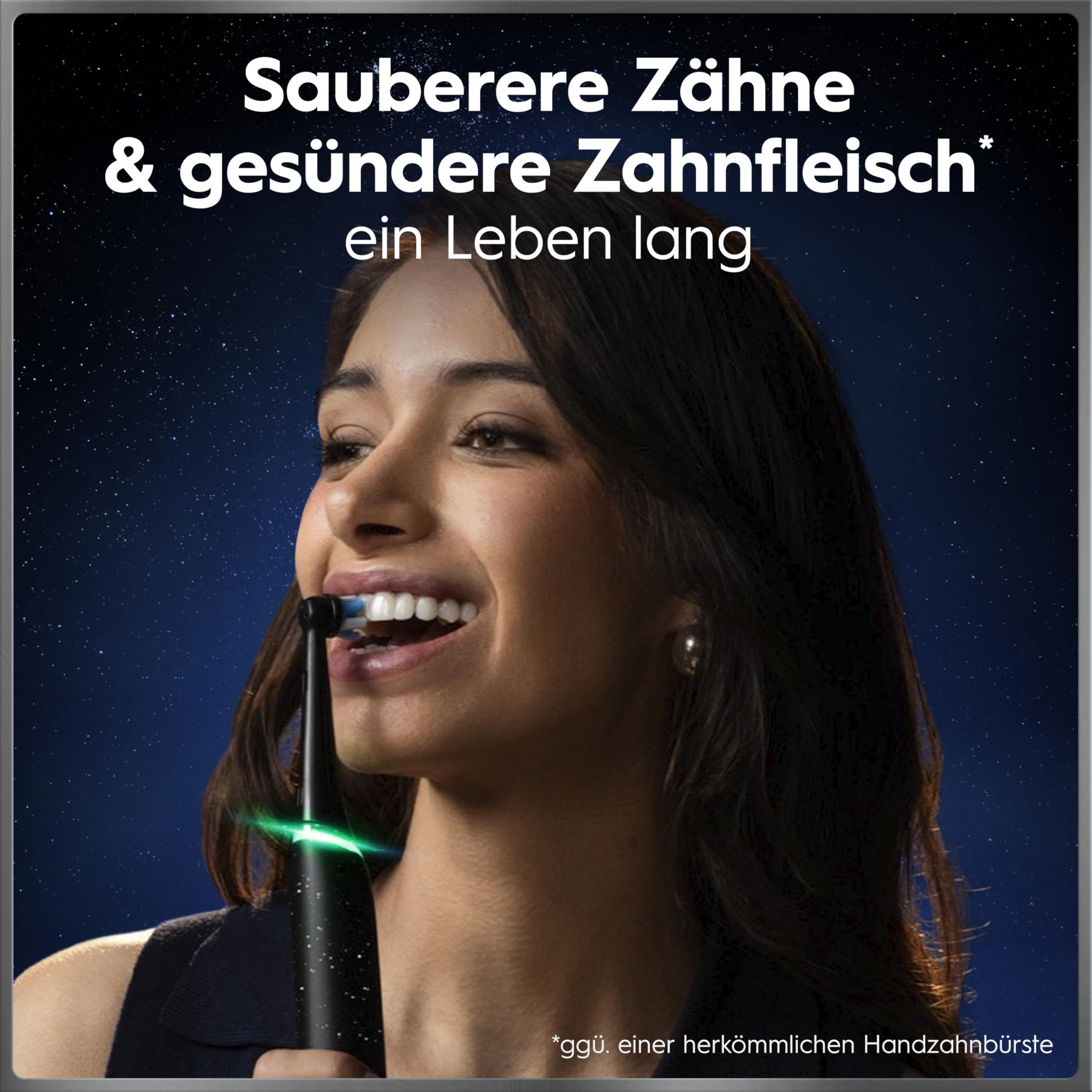 Oral-B iO Series 10 Elektrische Zahnbürste, Schwarz | Inkl. 3 Aufsteckbürsten, Lade-Reise-Etui, iOSense, Electric Toothbrush mit 7 Putzmodi für Zahnpflege