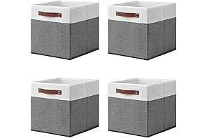 13x13x13 Cube Storage Organizer Bins: Premium Fabric Drawer Organizers for Shelves and Home Storage