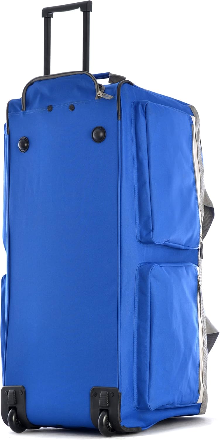 olympia 8 pocket rolling duffel bolsa 33 inch