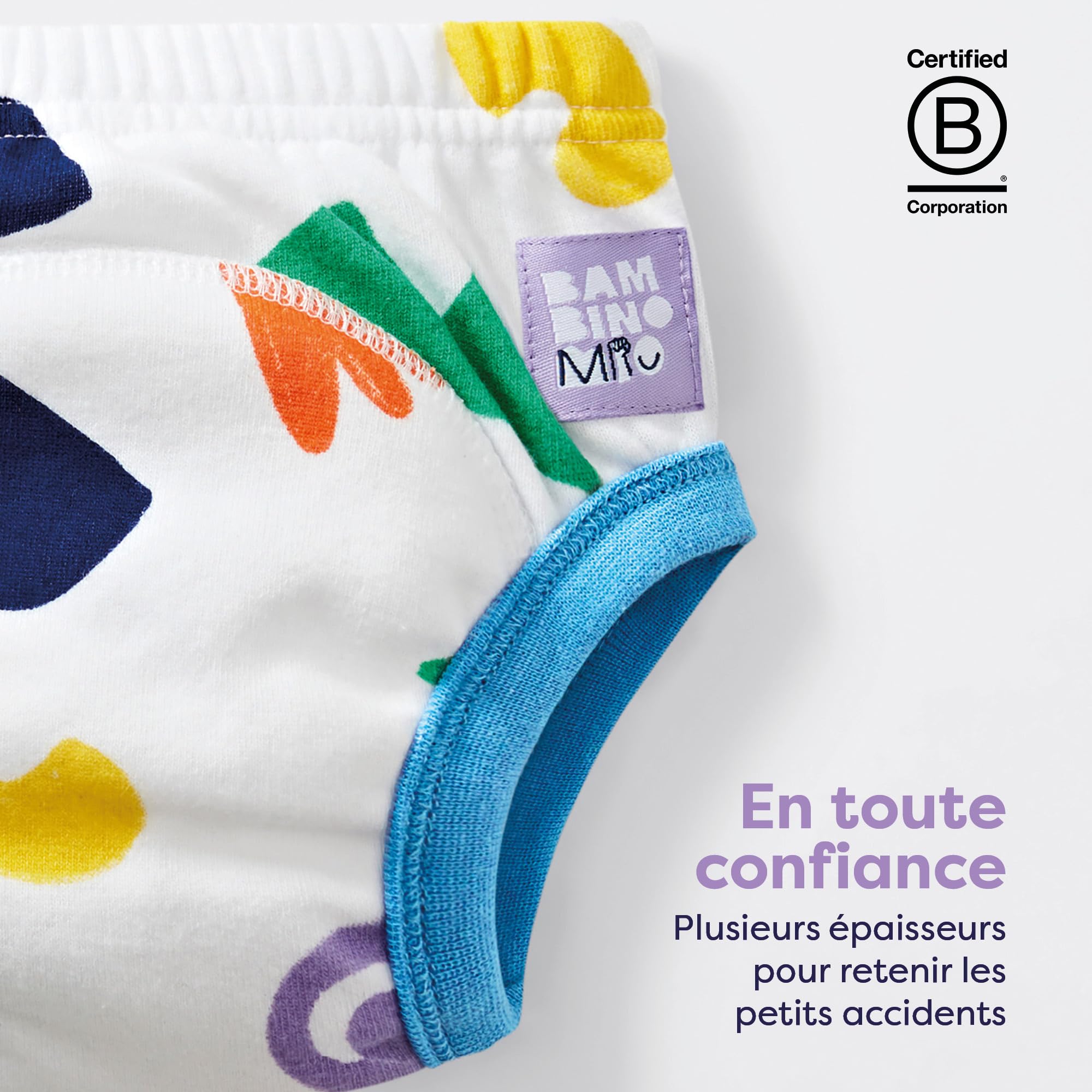 Culottes d'apprentissage Bambino Mio pour tout-petits, lot de 3, 2-3 ans, Fraises Roses Fantastiques – réutilisables, lavables – Fille et Garçon – Motif point de croix