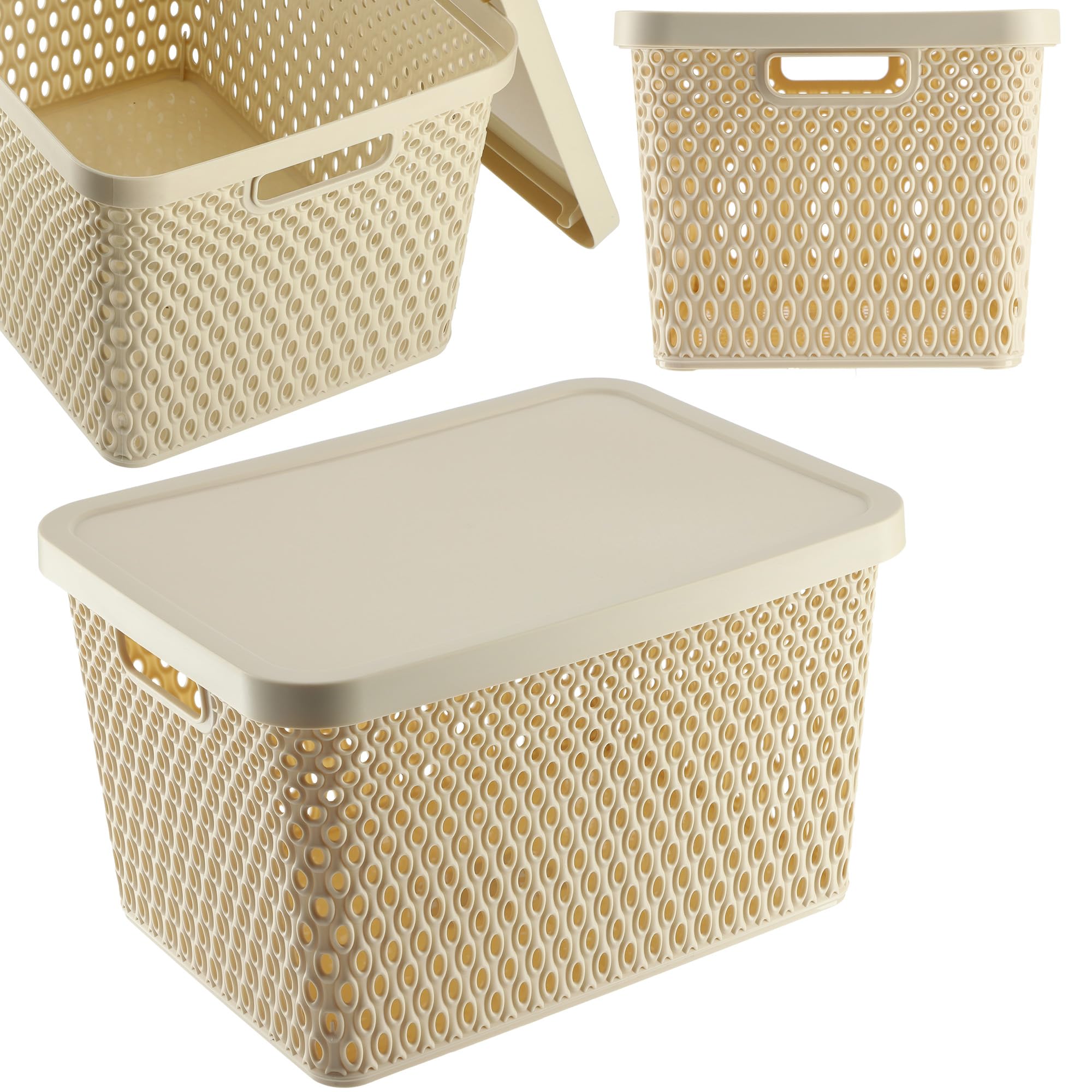 Keter Set di 6 Contenori in Plastica con Coperchio C Box S