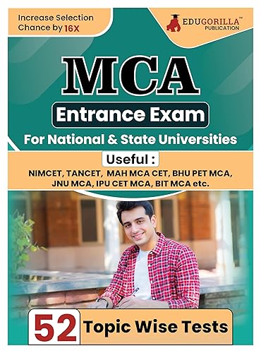 MCA Entrance Exam 2024 - 52 Topic-wise Solved Tests For Various National and State Universities/Institutes NIMCET, PES, BIT, MAH, BHU, AMU, JNU with Free Access to Online Tests