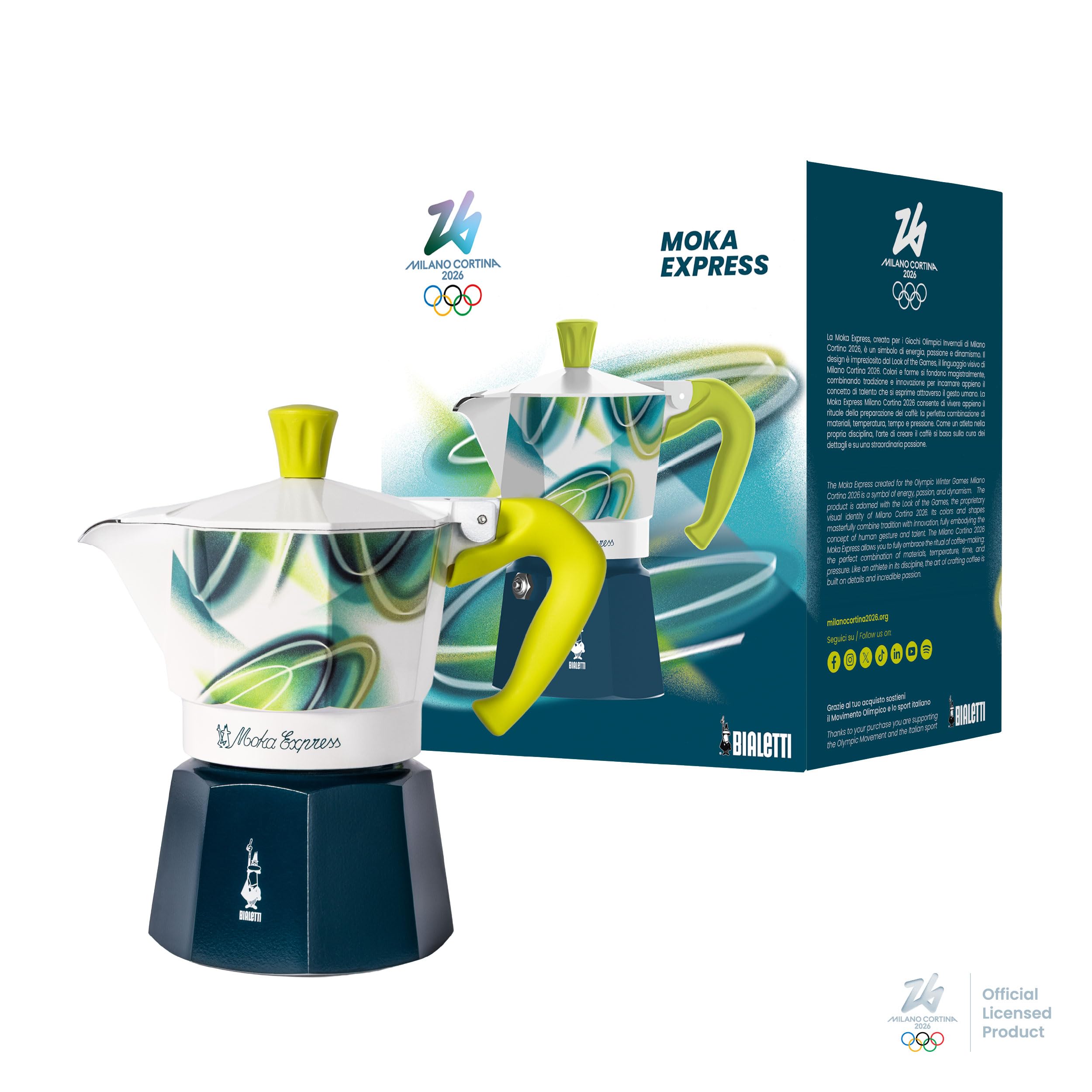 Bialetti Moka Express with 3 Cups (130 ml) MICO, Special Edition