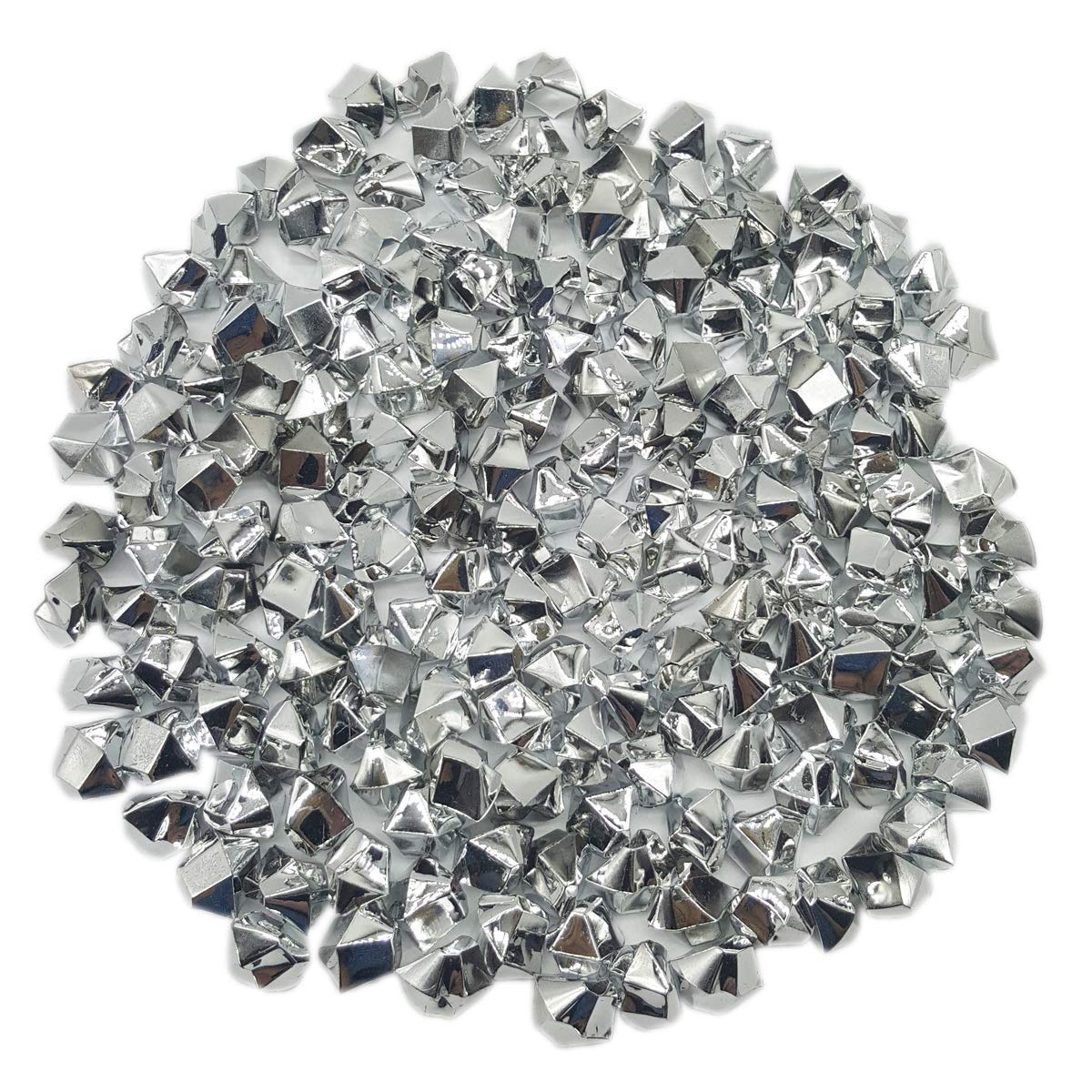 WGV Acrylic Ice Rock Crystals Treasure Gems for Table Scatters, Vase Fillers, Wedding, Banquet, Party, Event, Birthday Decor (Approx 150 pcs per Bag), 1 Bag, 1 Pound, Silver