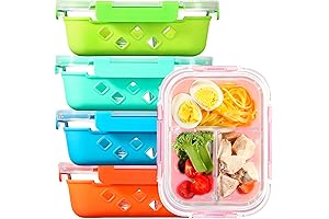 Glass Silicone Food Storage Containers - Leak-Proof Meal Prep Behälter with Lids