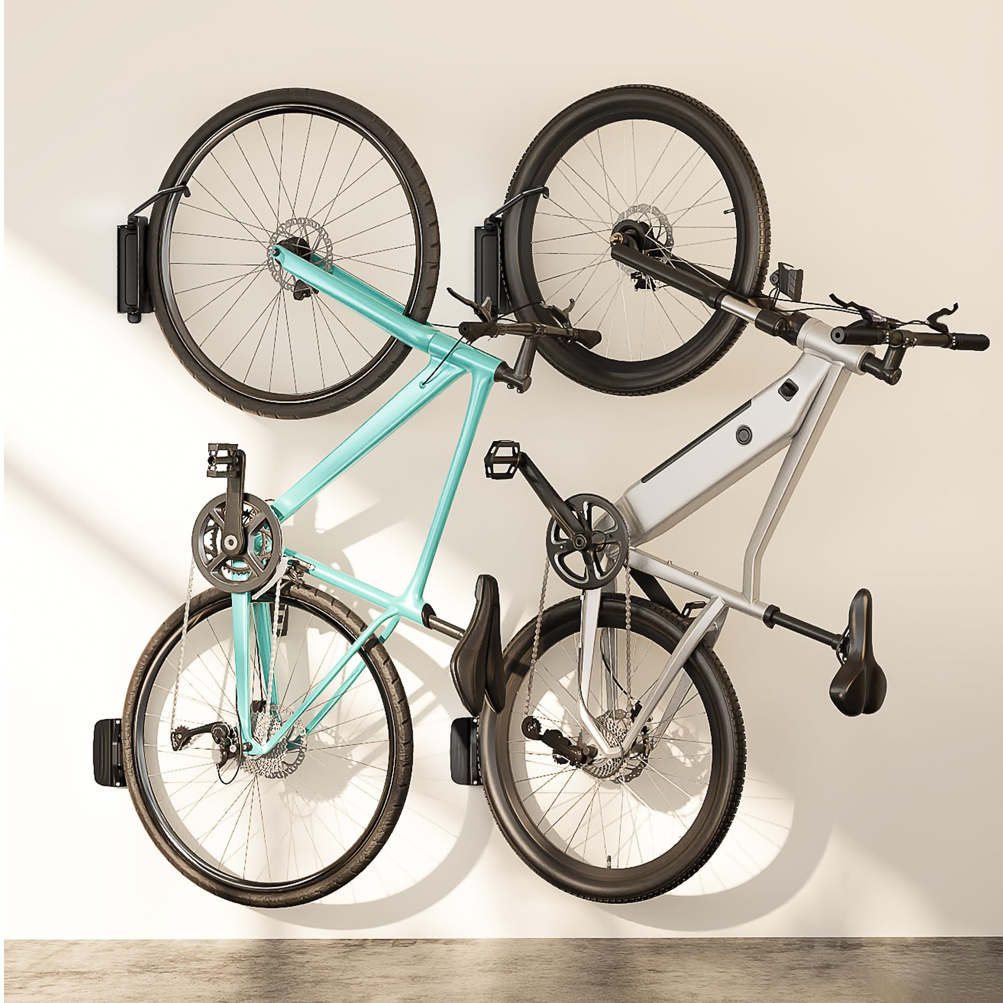 PEGZONE 2 Pack Swivel Bike Hooks