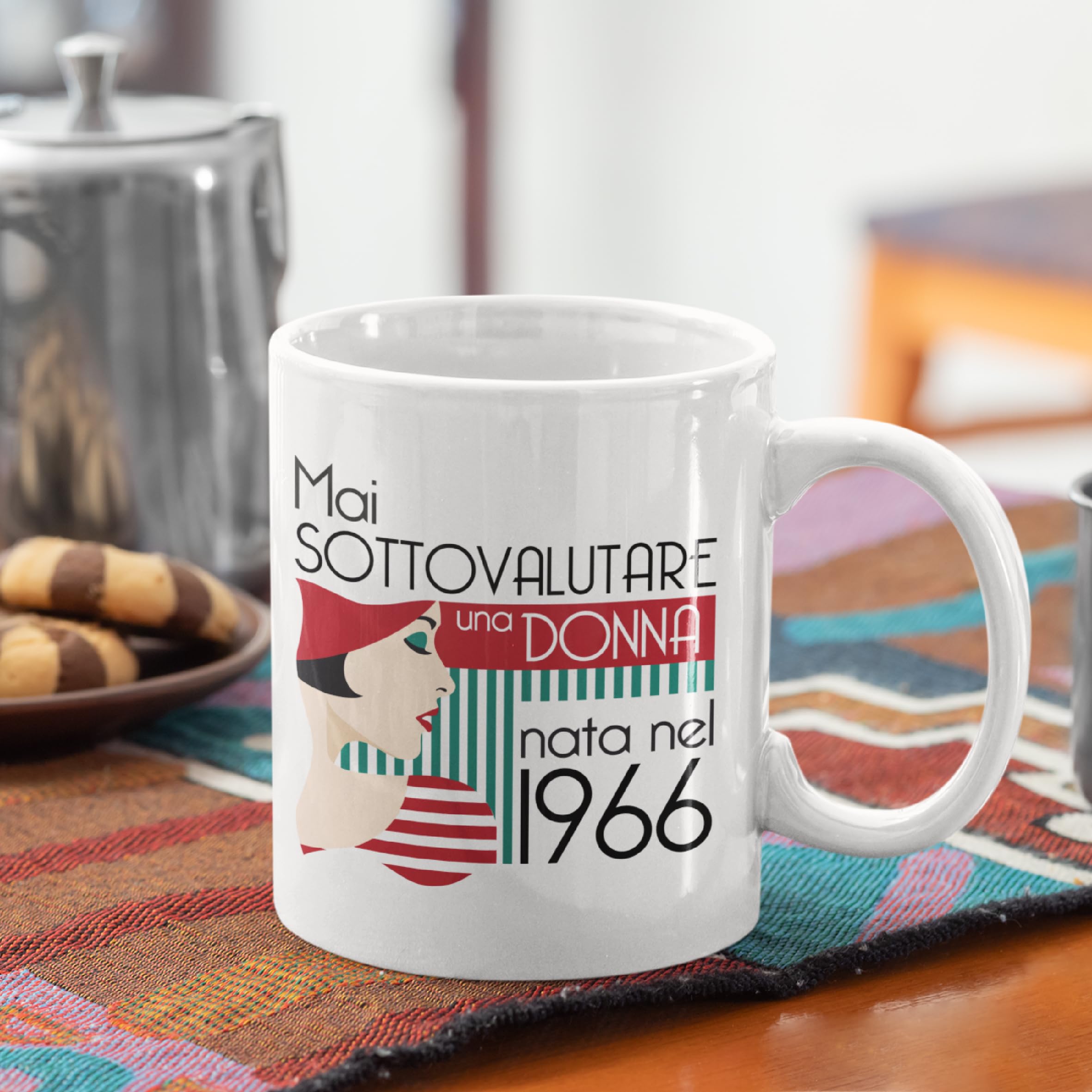 Gesar Tazza 50 Anni Donna – Regalo Compleanno 50 Anni – Idea Regalo Divertente Cinquantesimo Compleanno – Gadget Donna per Mamma, Nonna, Amica, Sorella, Zia - nata nel 76 - (1976)