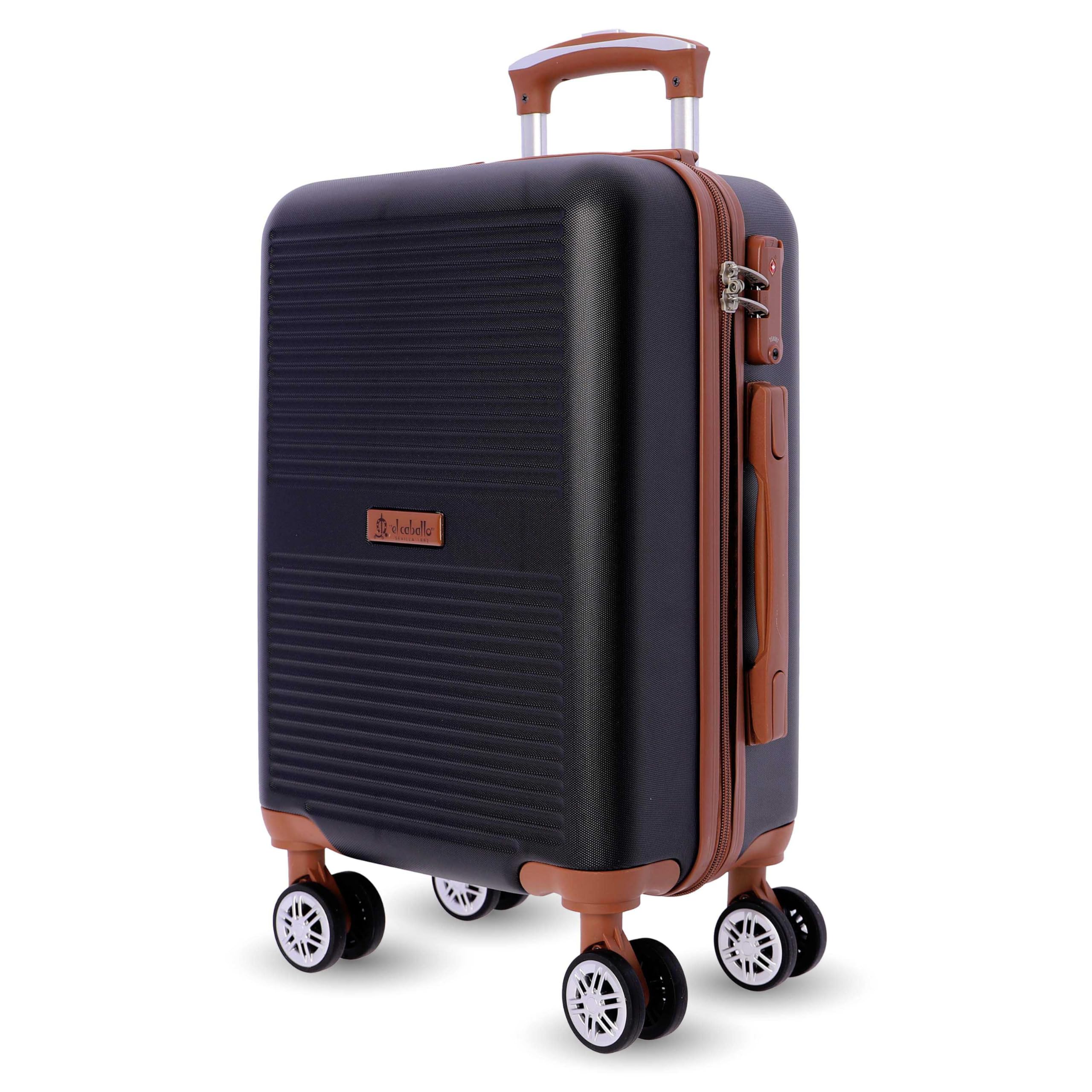 EL CABALLO - Maletas de Viaje Cabina - Maleta Cabina - Maletas de Viaje - Maleta de Cabina Resistente 52x35x20 Ryannair- Trolley Equipaje para Avion Resistente con 4 Ruedas de 360º y candado TSA
