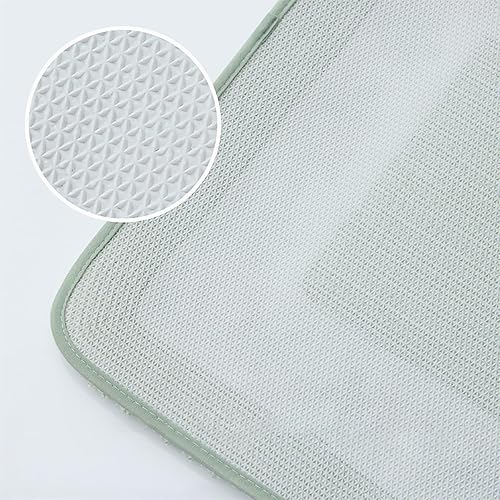 Miniatura 5 de Abala - Alfombra de baño con diseño de rosas y flores para baño, antideslizante, absorbente de agua, suave, de microfibra, lanuda y de felpa en