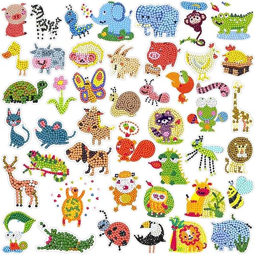 Miniatura 8 de Labeol Kits de arte de diamantes para niños y niñas de 6 a 8 a 10 a 12 años, fáciles de hacer tú mismo, creativas calcomanías de arte de diamantes
