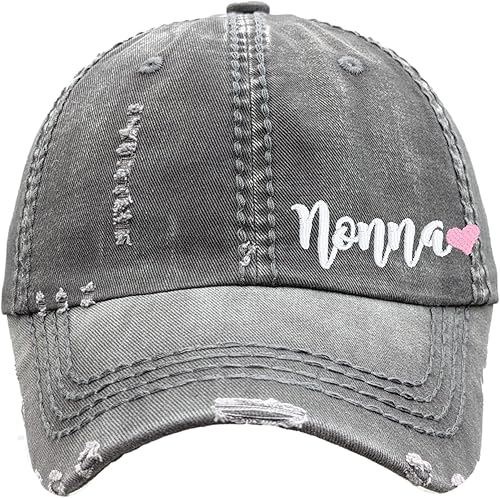 Miniatura 1 de Women's Embroidered Nonna or Custom Name Text Hat, Baseball or High Ponytail Cap, Optional Heart, Gift Present for Birthday Mother's Day