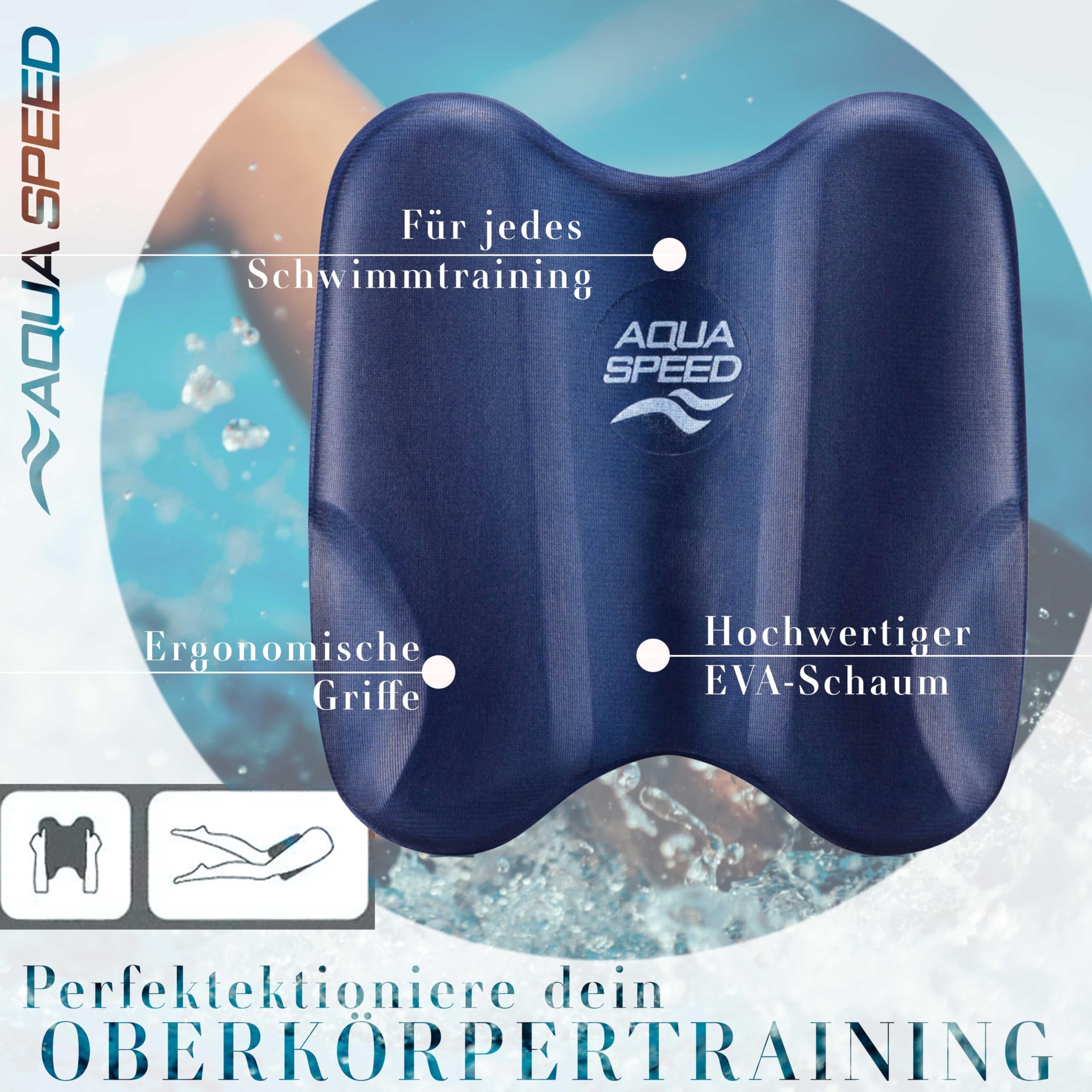 Aqua Speed PullKick/Arrow Schwimmbrett für Schwimmer | Kickboard für vielseitiges Schwimmtraining | Diverse Versionen