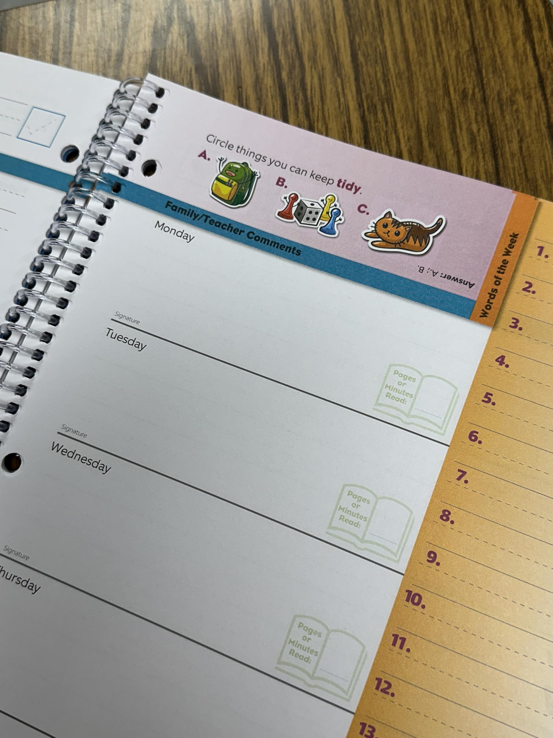 Engage - Agenda escolar escolar para estudiantes de primaria 2026-2027, año escolar académico, tamaño grande (8.5 x 11 pulgadas), libro de datos estilo bloque