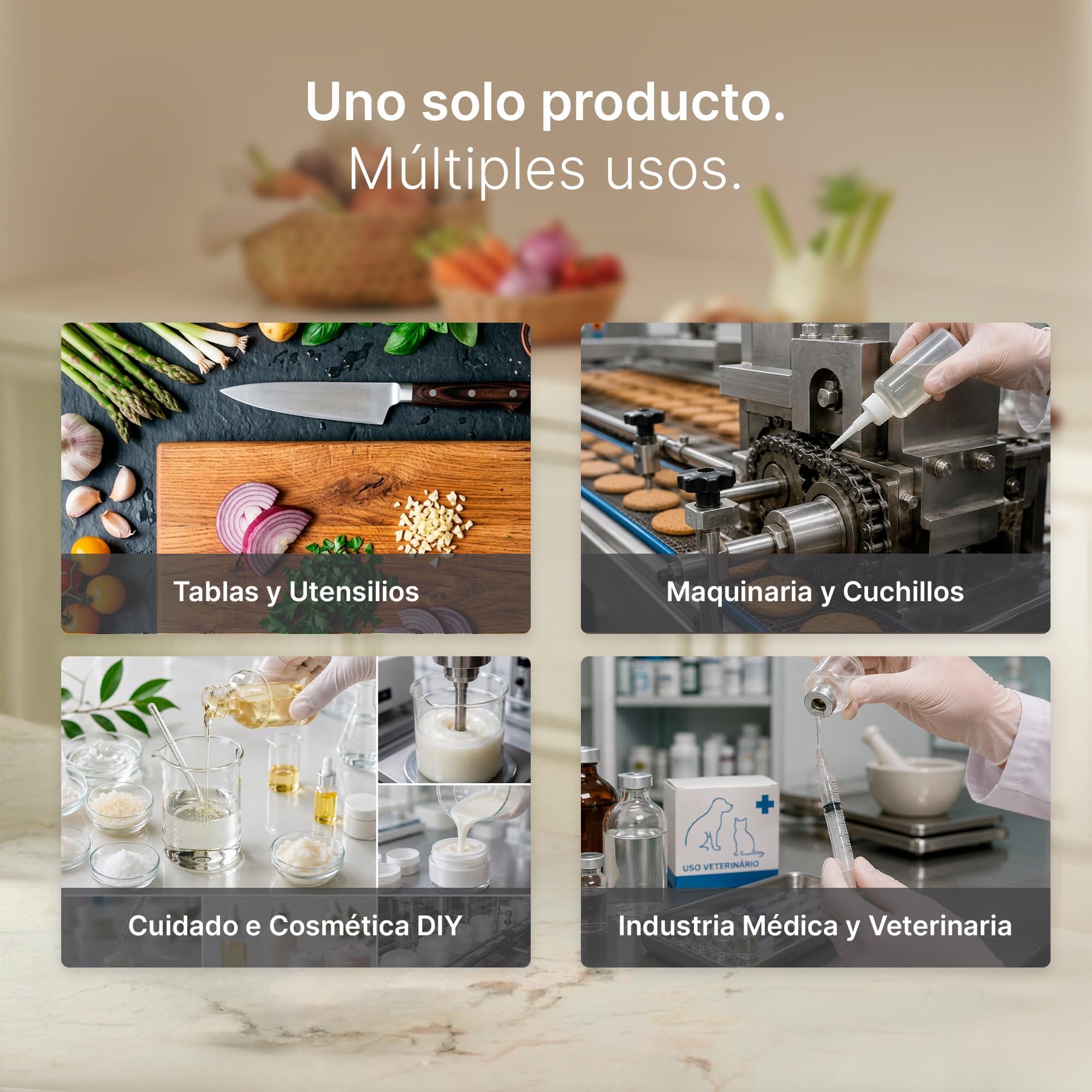 Aceite Mineral Alimentario 5L – Parafina Líquida/Vaselina Líquida Grado Alimentario y Médico – Alta Pureza, Incoloro e Inodoro – Para Madera, Bambú, Cocina y Formulación Cosmética