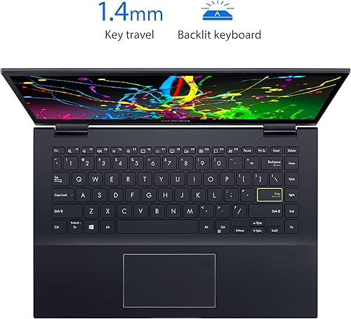 Miniatura 3 de ASUS VivoBook Flip 14 - Portátil 2 en 1 delgado y ligero, pantalla táctil FHD de 14 pulgadas, AMD Ryzen 5 5500U, 8 GB de RAM, SSD de 512 GB, lápiz