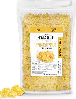 Premium Dried Pineapple Chunks 32oz | Non-GMO, Batch Tested Gluten & Peanut Free | Ethically Sourced for Guilt-Free Snacking | Fresh, Crispy & Sweetened for Delicious Flavor