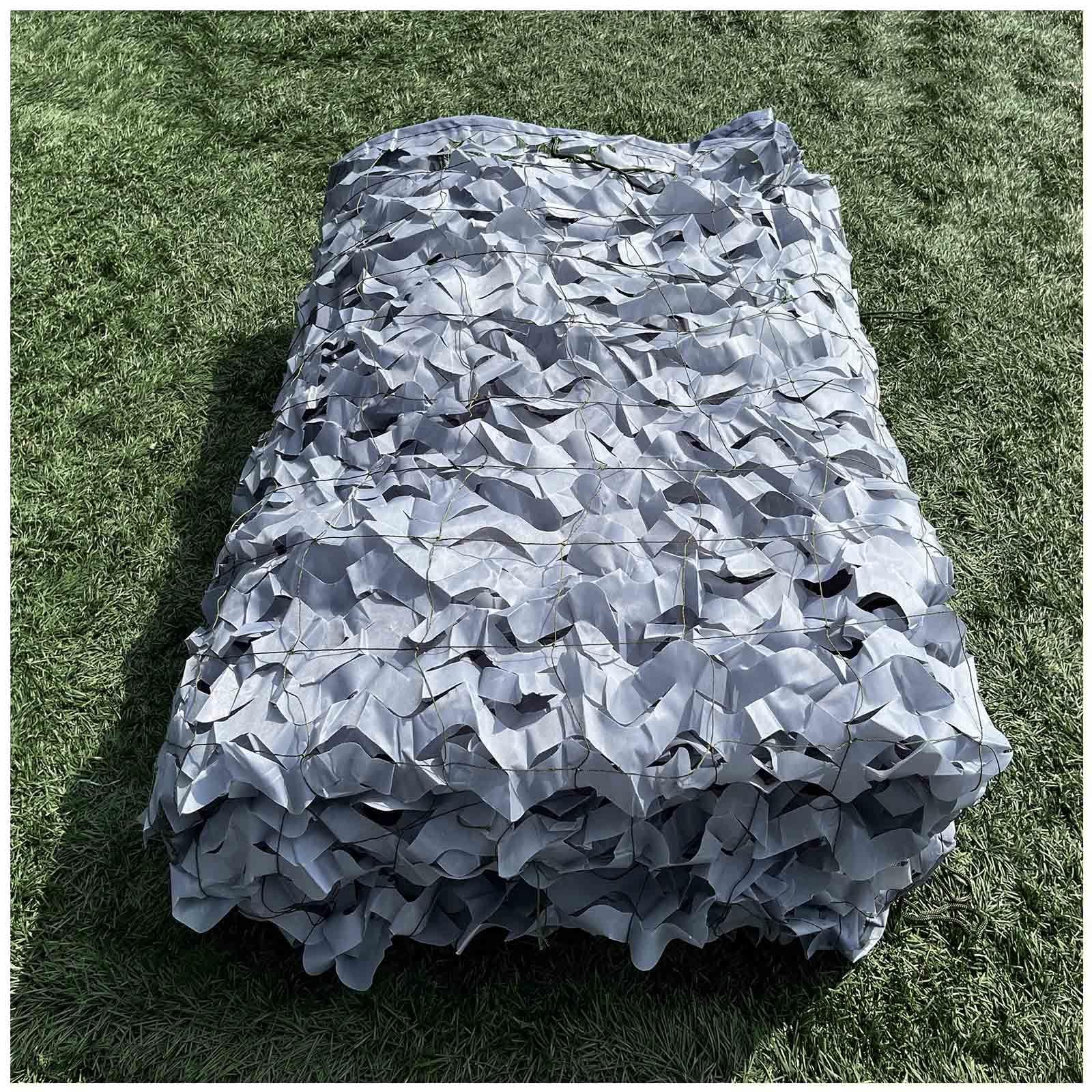 Siatka Kamuflażowa Szara, 2x4/3x3/3x4/4x5/4x6/5x8m Siatka Przeciwsłoneczna Camo, Zewnętrzna Siatka Kamuflażowa Cieniująca, Do Dekoracji Wojskowej/polowania/osłony Samochodu,1.5x12m(4.98 * 39.4ft)