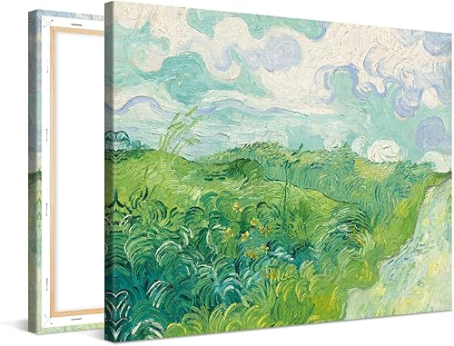 Miniatura 2 de PICANOVA Vincent Van Gogh Green Wheat Fields 30 x 24 pulgadas - Impresión artística en lienzo de alta calidad - Cuadro decorativo en lienzo estirado