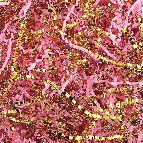 Miniatura 12 de Relleno de papel de corte arrugado de 8 onzas (1/2 libras), envoltura de regalo y relleno de cesta de regalo para Navidad, Halloween y decoraciones