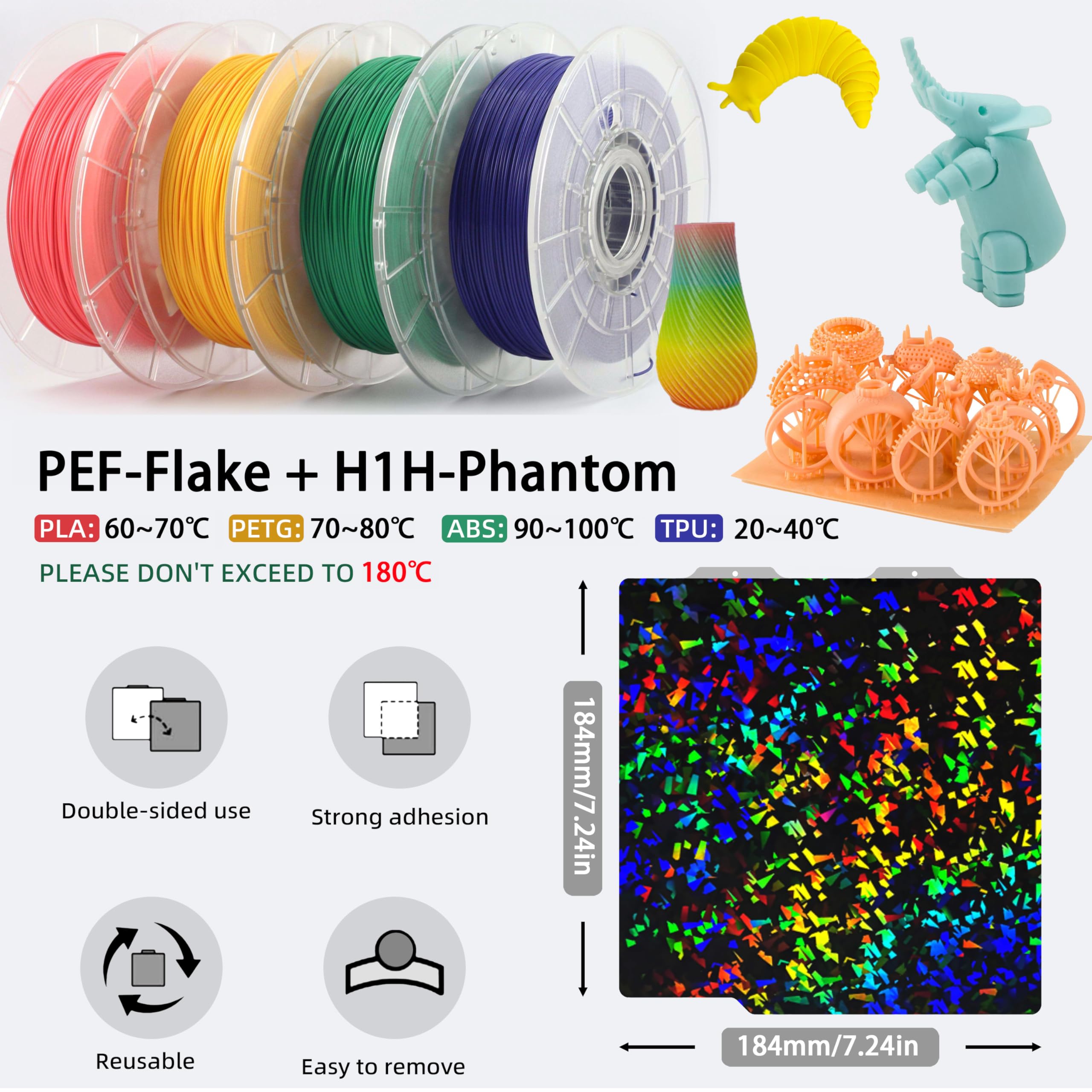 Amazon.co.jp: Bambu Lab A1 Mini 3Dプリンター用ビルドプレート:PEI
