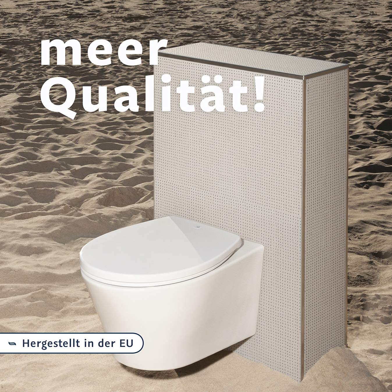 WC Sitz Isar oval | Toilettendeckel mit Absenkautomatik und abnehmbar | Antibakterielle Klobrille aus Duroplast und rostfreiem Edelstahl | Toilettensitz weiß | Premium toilet seat