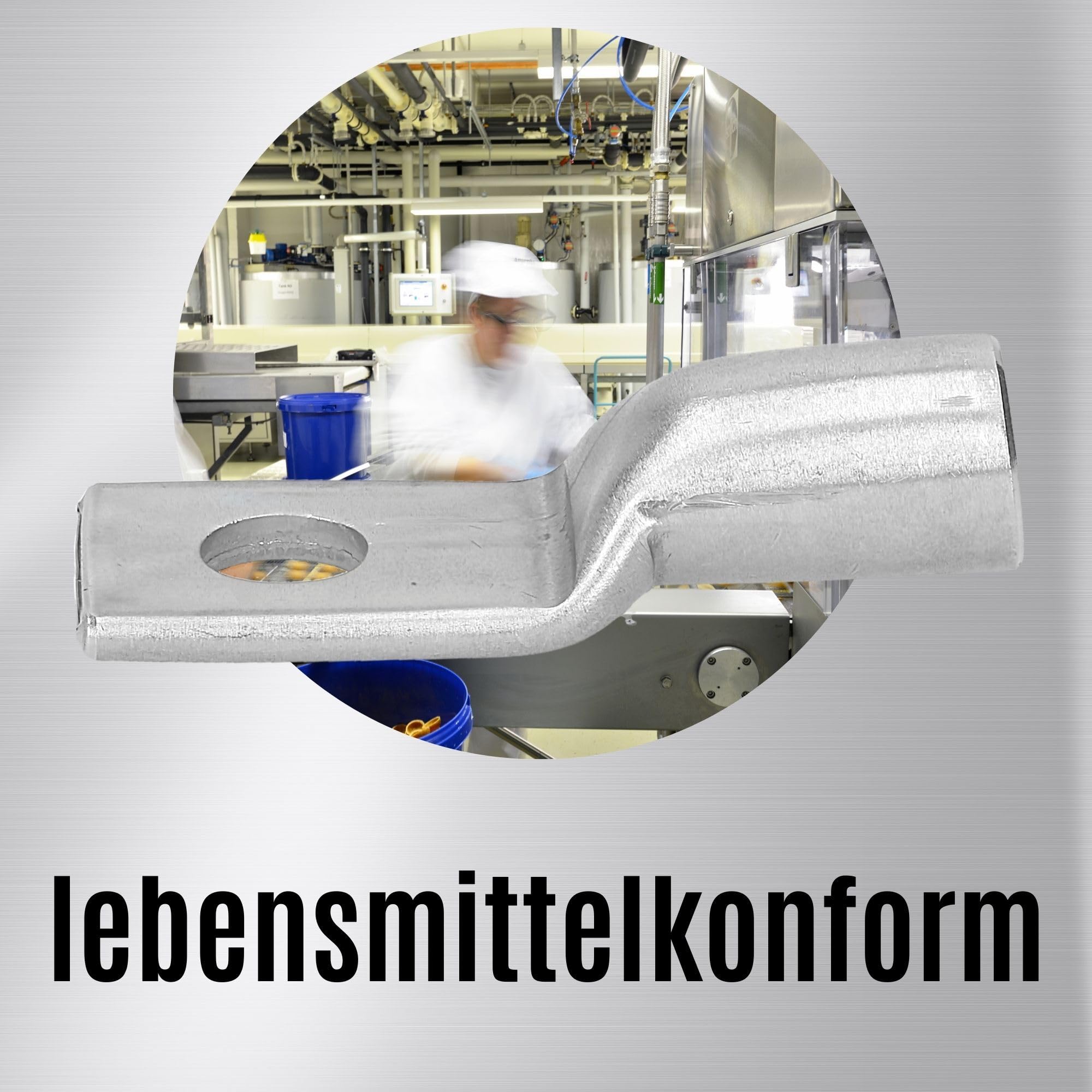 Kalitec 10x Edelstahl-Rohrkabelschuh V4A 35mm² - M8 Kabelverbinder